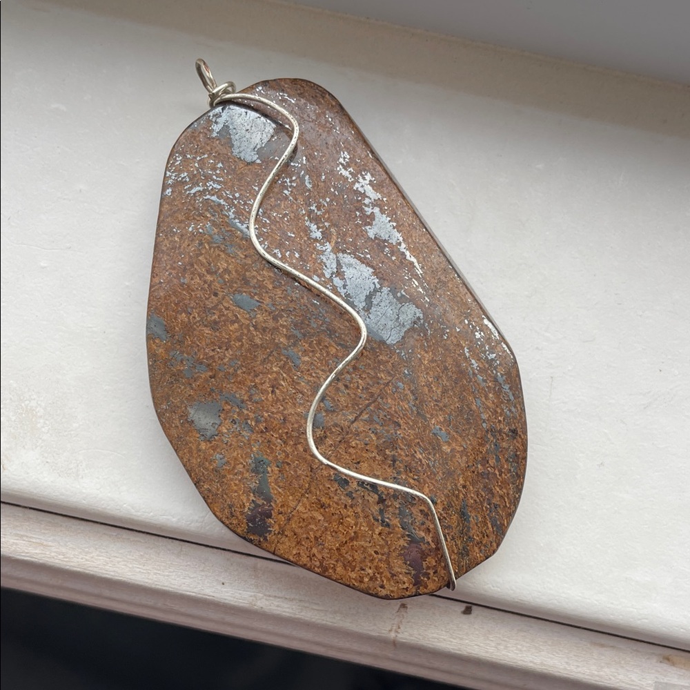 Hand Crafted Brown and Silver Necklace